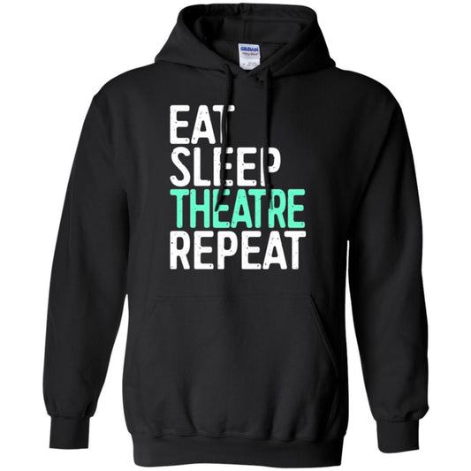 Actor T-shirt Eat Sleep Theatre Repeat T-shirt Black