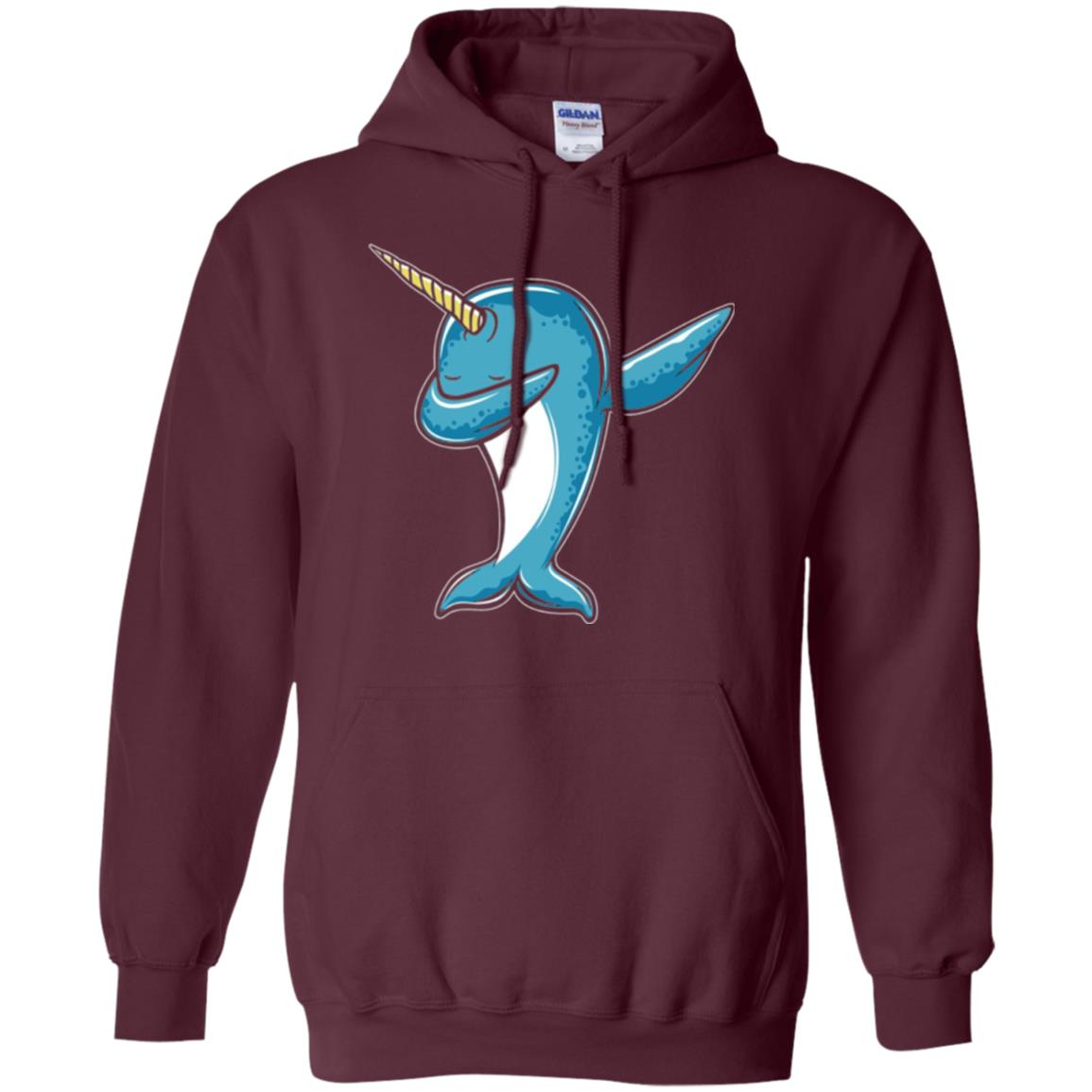 Dabbing Narwhal T-shirt Maroon