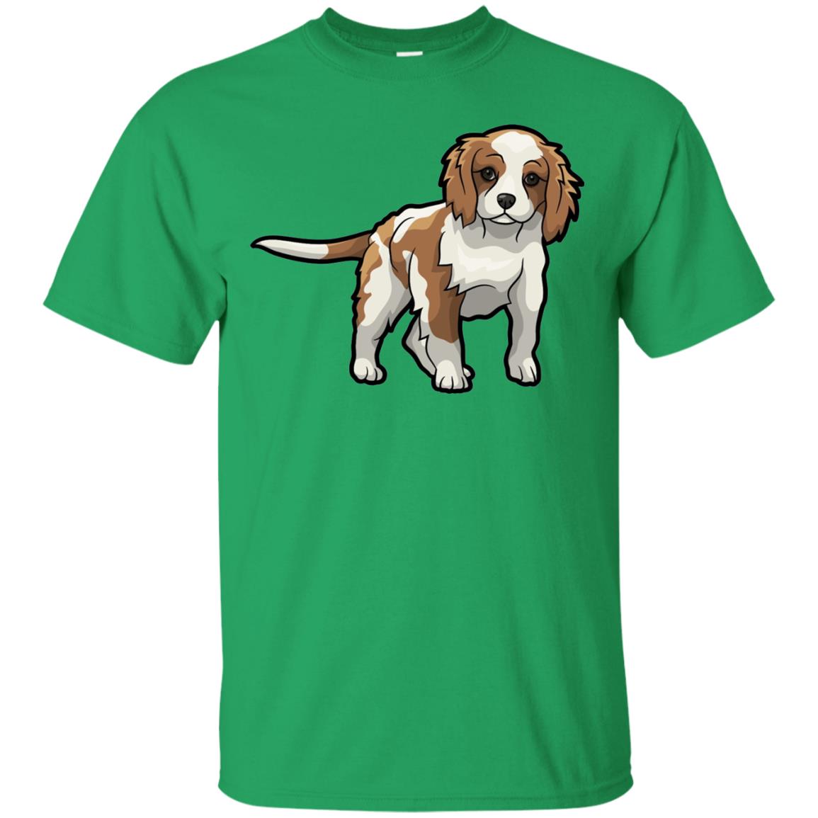 Cute Blenheim Cavalier King Charles Spaniel T-shirt Irish Green