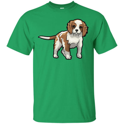 Cute Blenheim Cavalier King Charles Spaniel T-shirt Irish Green