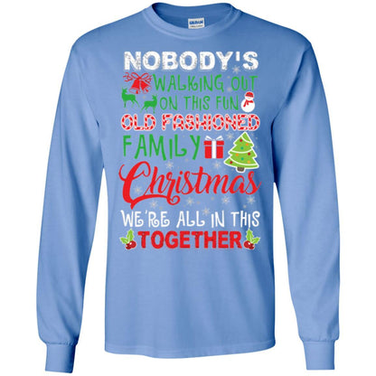 Family Christmas T-shirt We're All In This Together Carolina Blue
