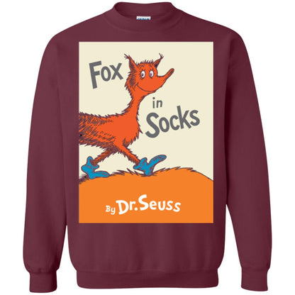 Dr. Seuss Fox In Socks Book Lover T-shirt Maroon