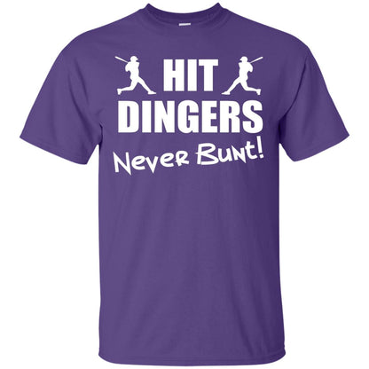 Hit Dingers Never Bunt Premium Shirt Purple