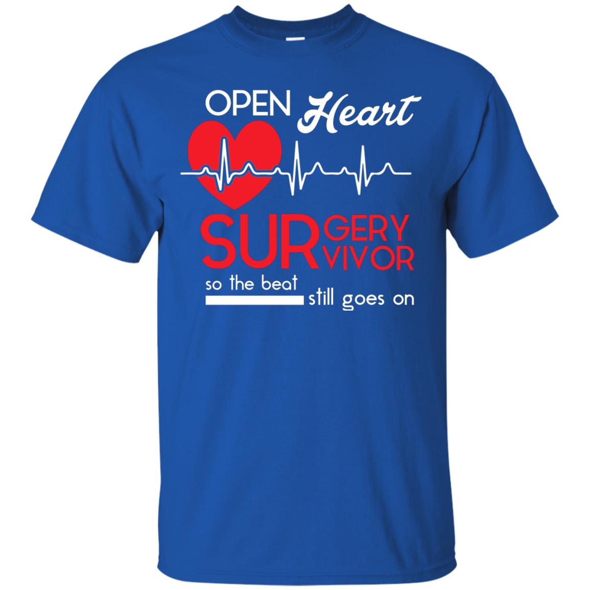 Open Heart Surgery Survivor Heart Desease T-shirt Royal