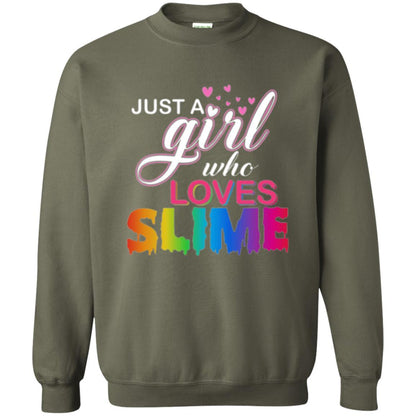 Slime T-shirt Just A Girl Who Loves Slime Military Green