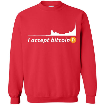 Cryptocurrency T-shirt I Accept Bitcoin Red