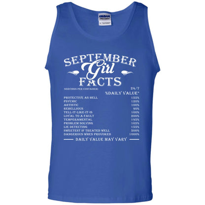 September Girl Facts Facts T-shirt Royal