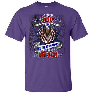 God Sent Me My Veteran Son Daddy T-shirt