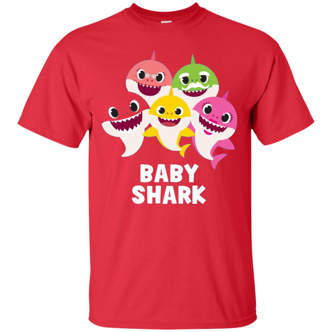 Pinkfong Baby Shark Family Shark Lover T-shirt Red