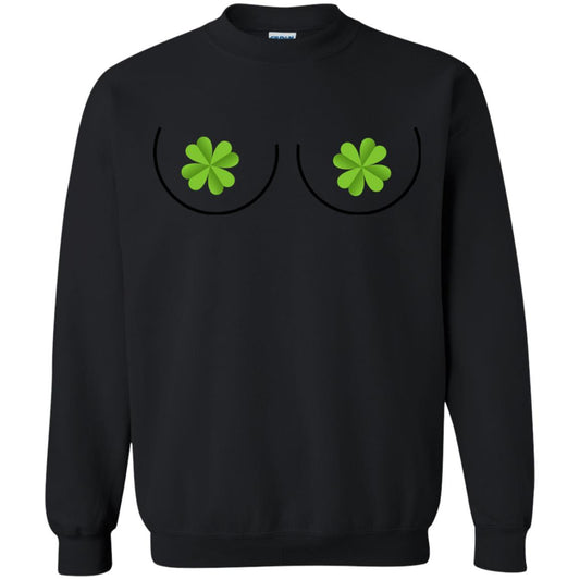 Shamrocks Breast Saint Patrick_s Day T-shirt Black