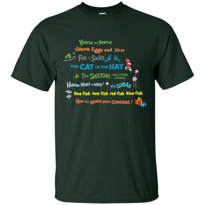 Read Across America Day T-shirt Dr. Seuss Book Title T-shirt Forest