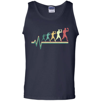 Boxing Heartbeat Boxer Gift Shirt Navy