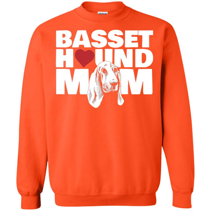Basset Hound Mom Heart T-shirt Orange