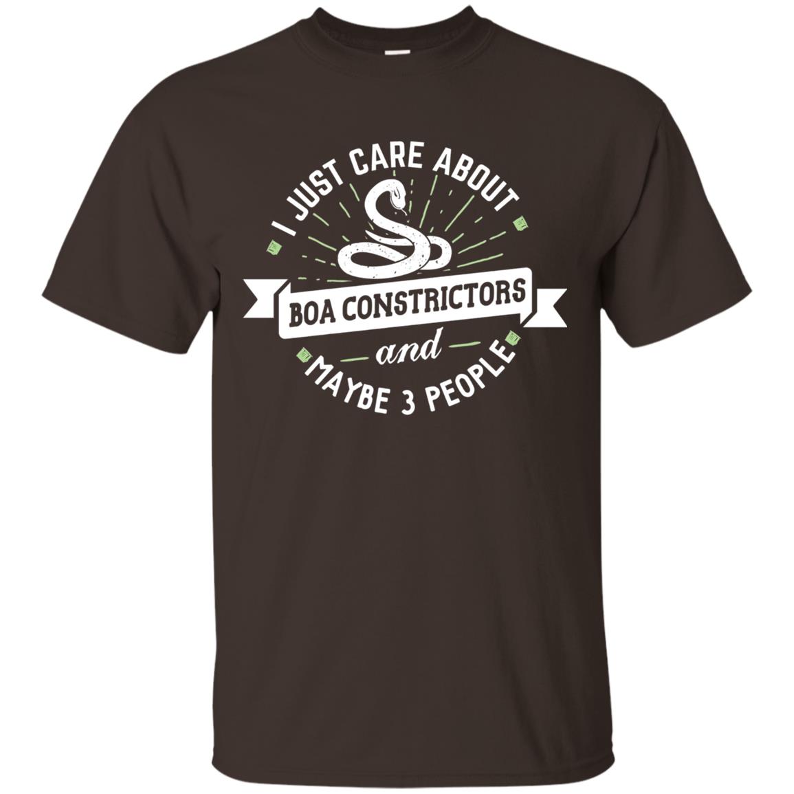 I Just Care About Boa Constrictors Boa Constrictors T-shirt Dark Chocolate
