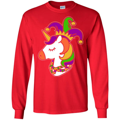 Mardi Gras Unicorn T-shirt Red