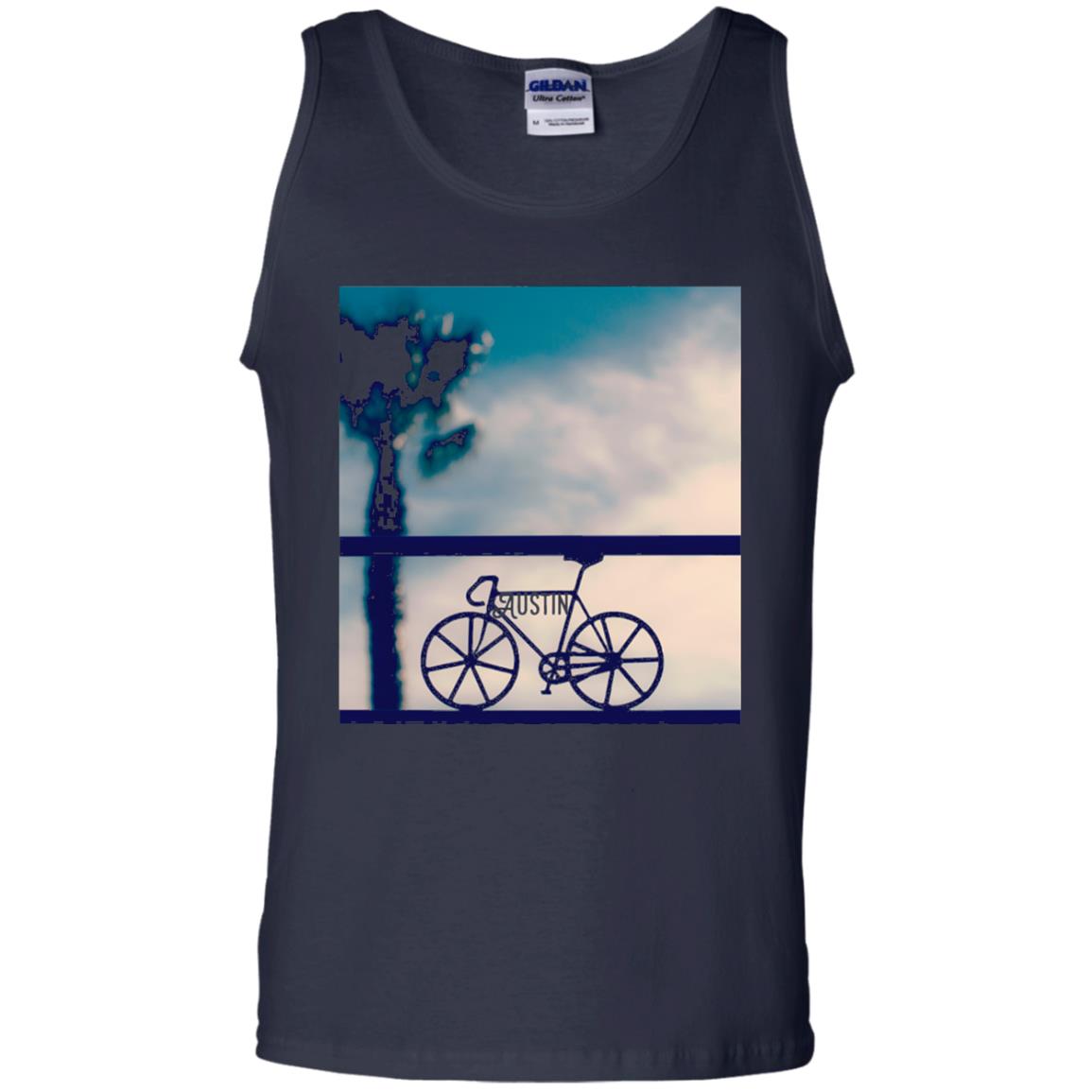Biking In Austin T-shirt Navy