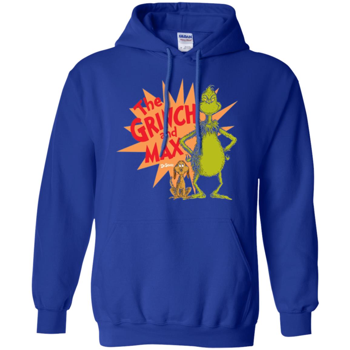 Cartoon T-shirt Dr. Seuss Grinch And Max Burst Royal