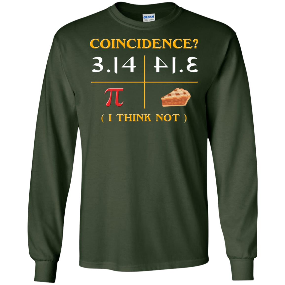 Pi Day 2018 Funny Pie Style T-shirt For Math Geeks Forest Green