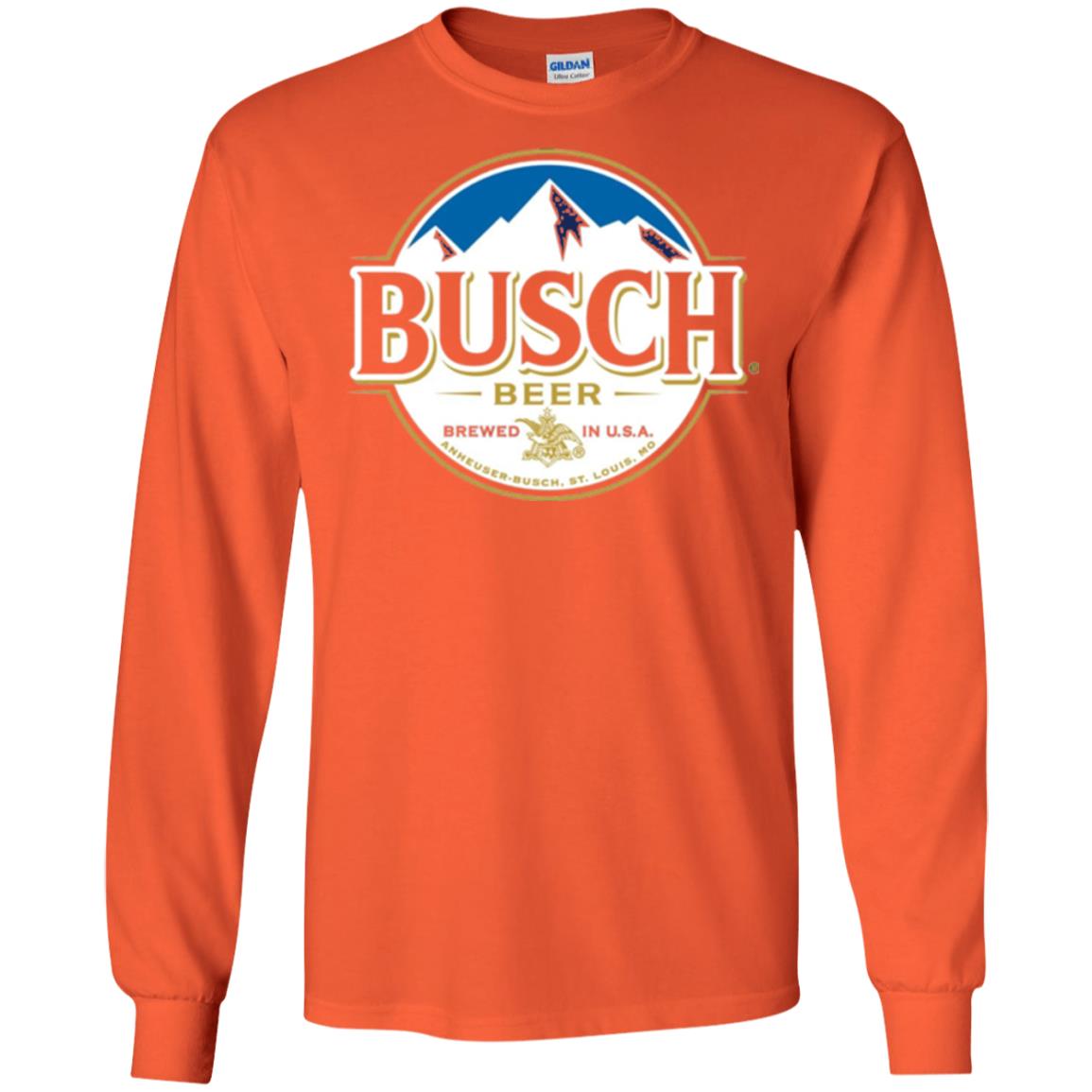 Beer Lovers T-shirt Busch Beer Orange