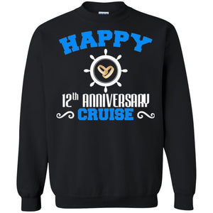 12th Anniversary T-shirt For Cruise Lover Gift For Couple