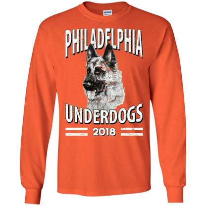 Dog Lover T-shirt Philadelphia Underdogs 2018 T-shirt Orange