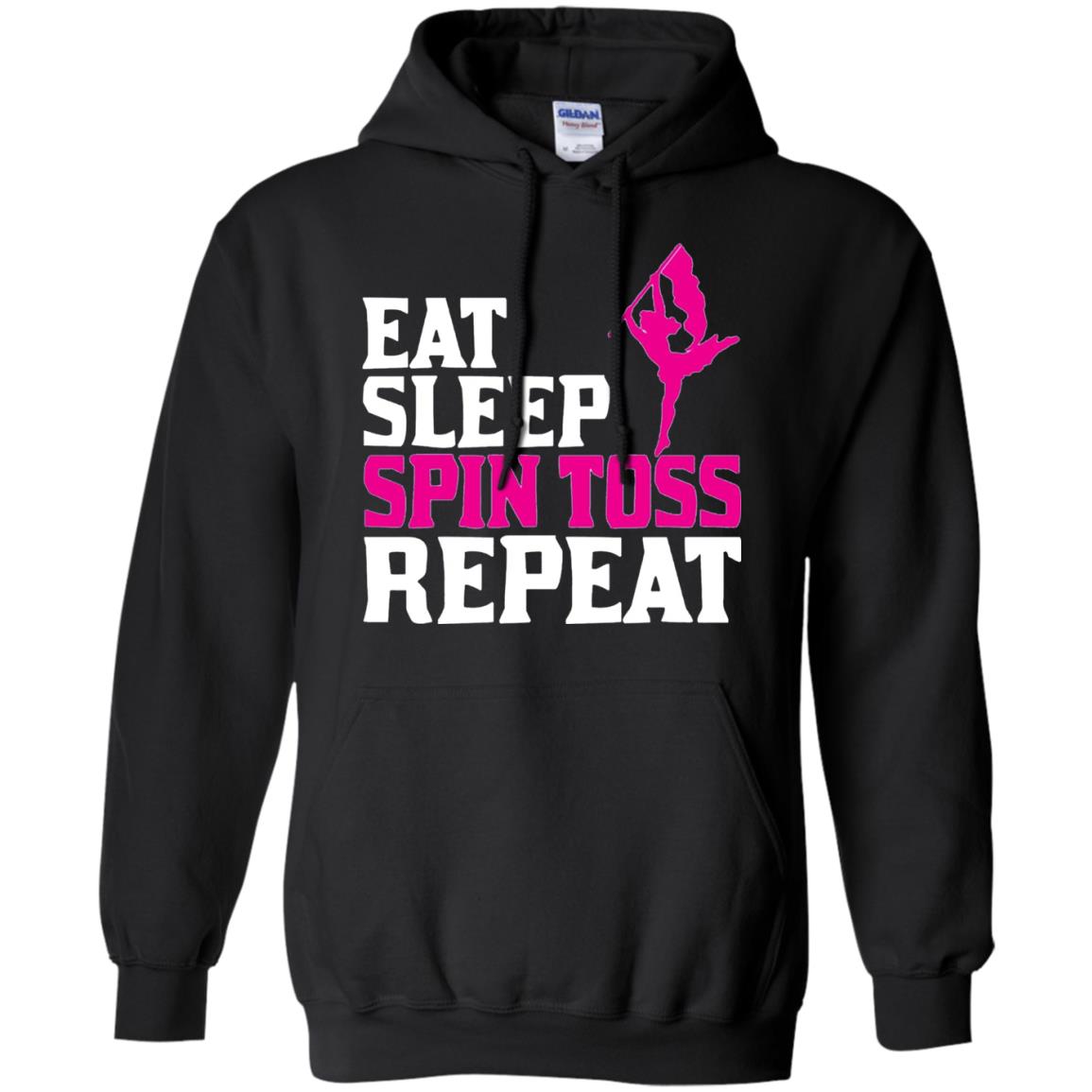 Eat Sleep Spin Toss Repeat Color Guard T-shirt Black