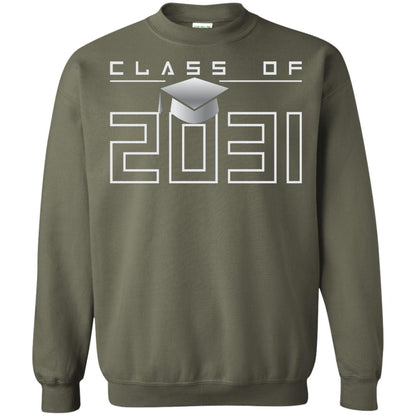 Class Of 2031 Kindergarten First Day Of School Graduate In 2031 Shirt Military Green