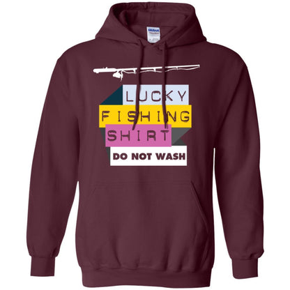 Fisherman T-shirt Lucky Fishing Shirt Do Not Wash Maroon