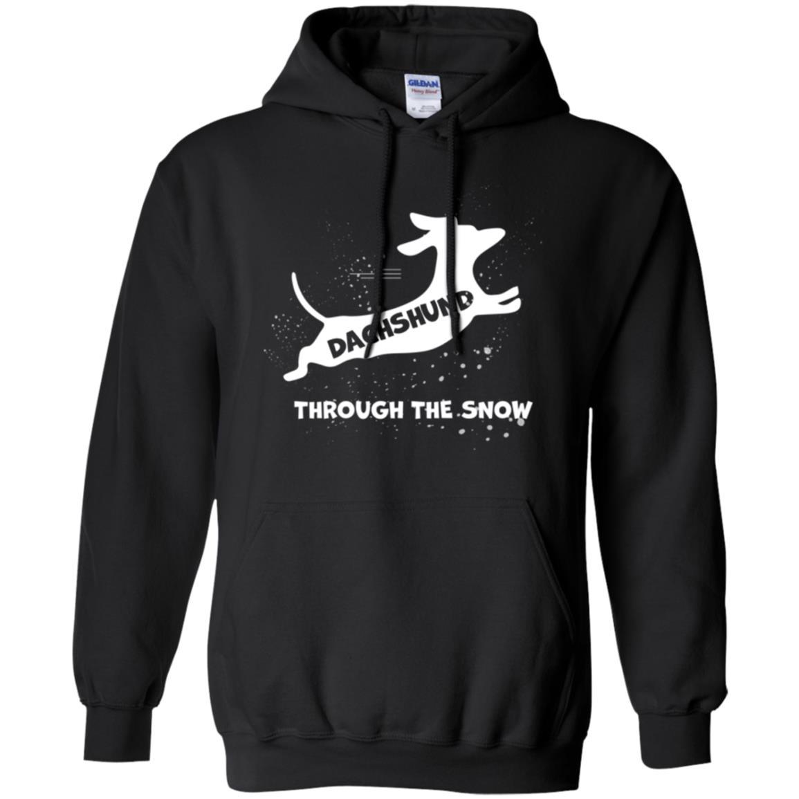 Dachshund Through The Snow T-shirt Black