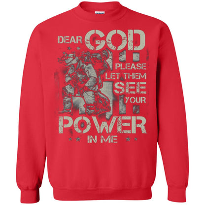 Dear God Please Let Them See Yuor Future In Me Military Shirt Red