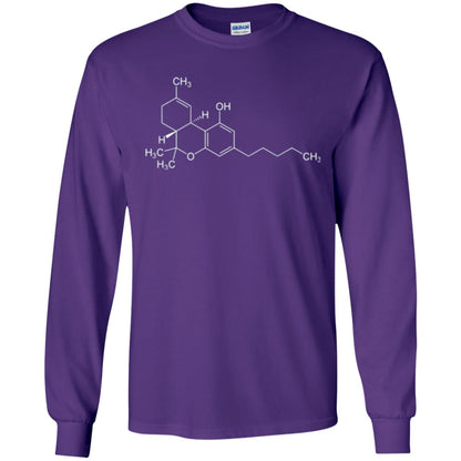 Chemistry T-shirt Molecule Tetrahydrocannabinol Purple