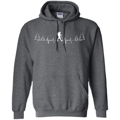 Heart Beat Hiking Lovers Shirt Dark Heather