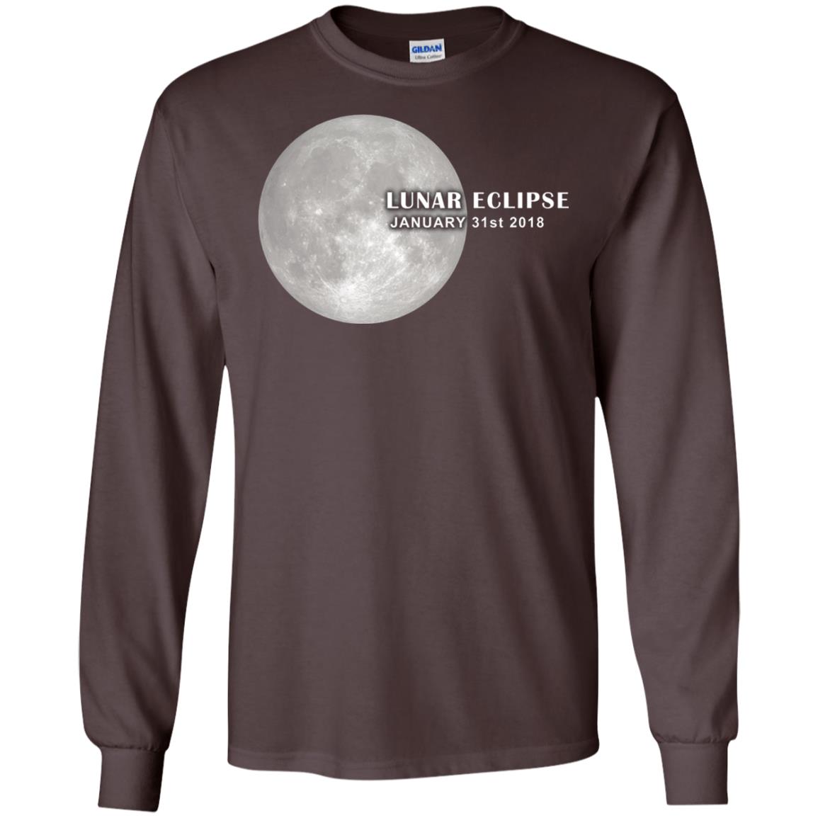 Eclipse January 31st 2018 Total Lunar Eclipse Shirts Dark Chocolate