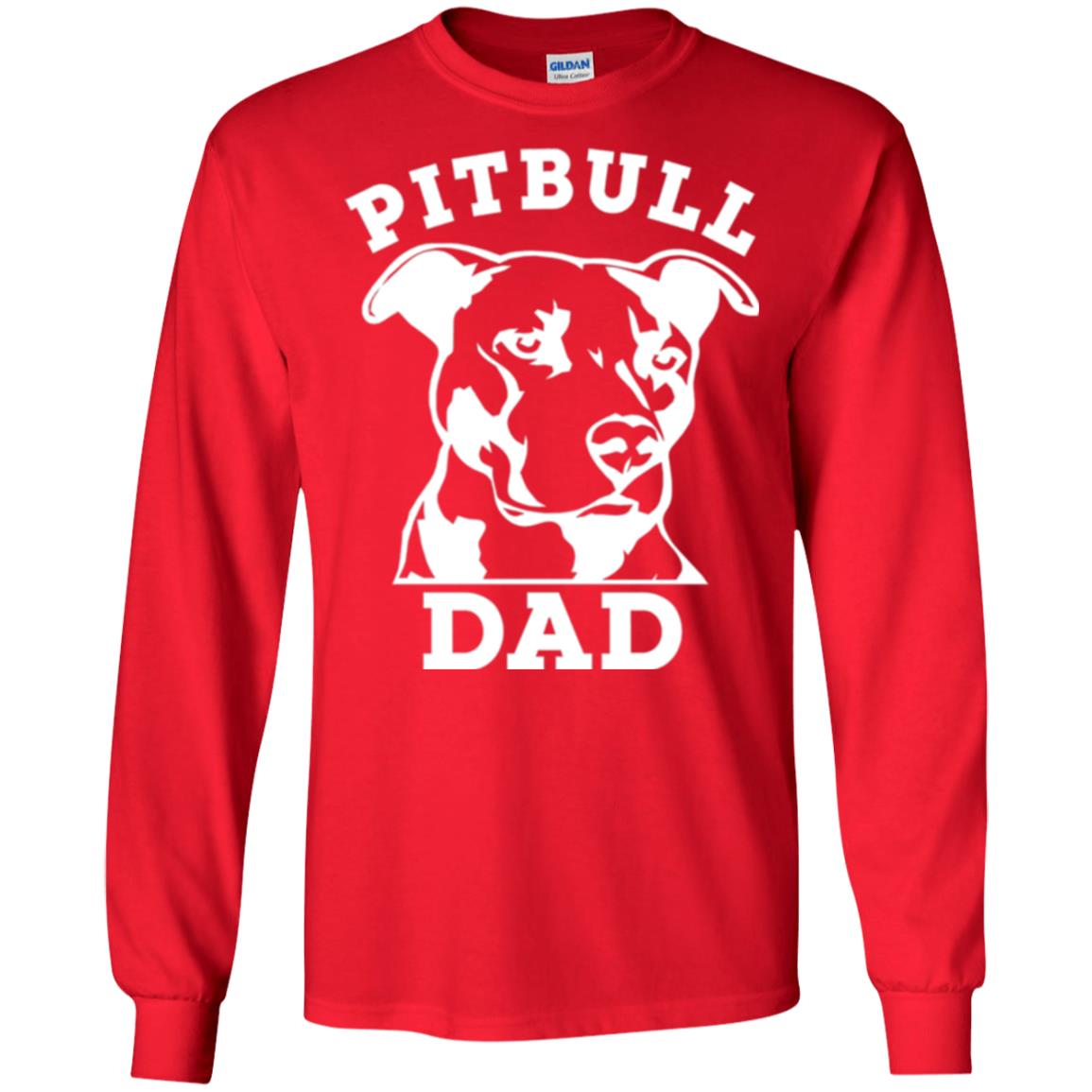 Pit Bull Dad T-shirt Pitbull Lovers Red
