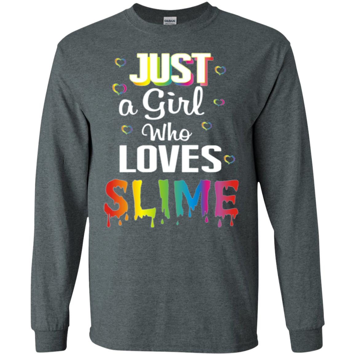 Slime Lovers T-shirt Just A Girl Who Loves Slime Dark Heather