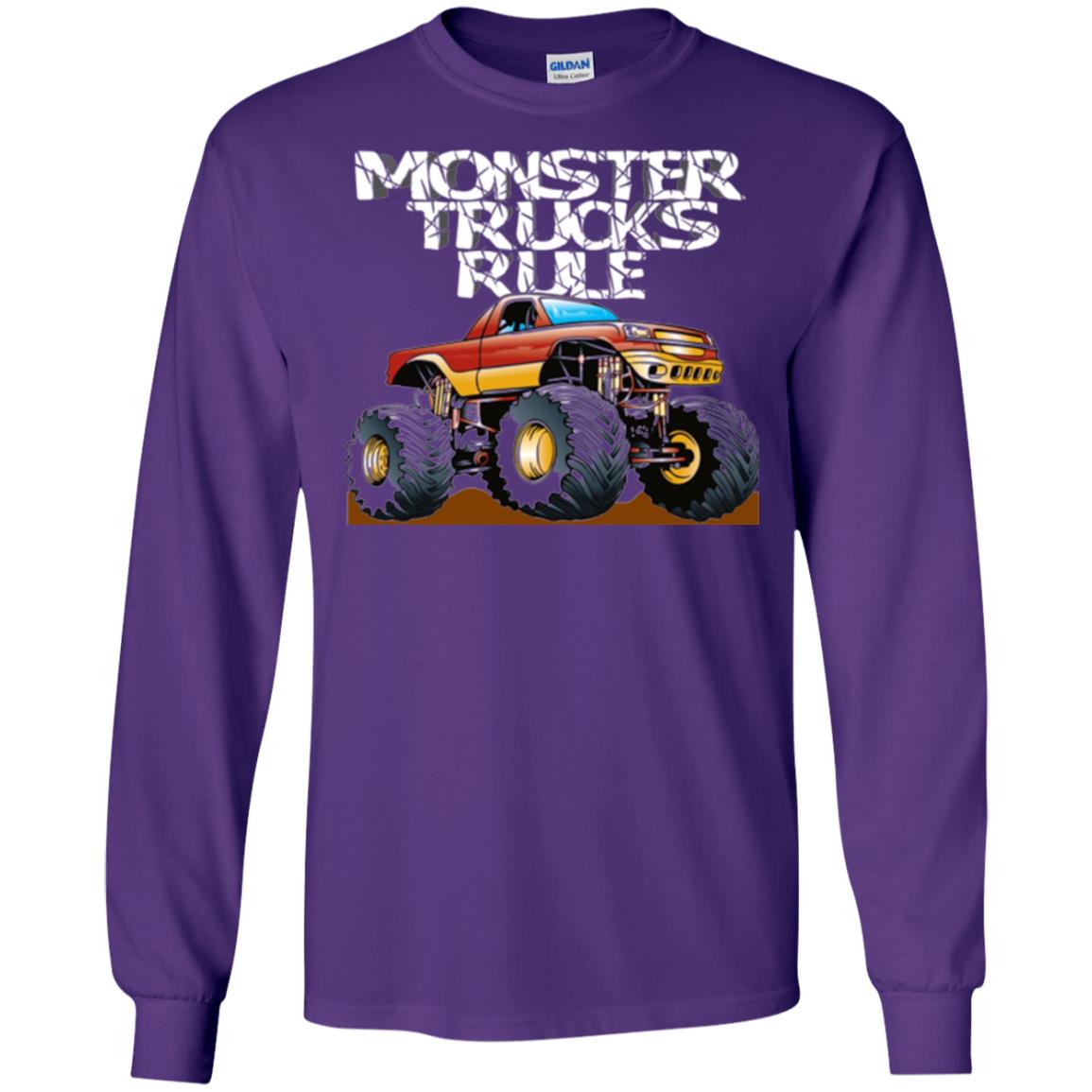 Monster Trucks Rule T-shirt Purple
