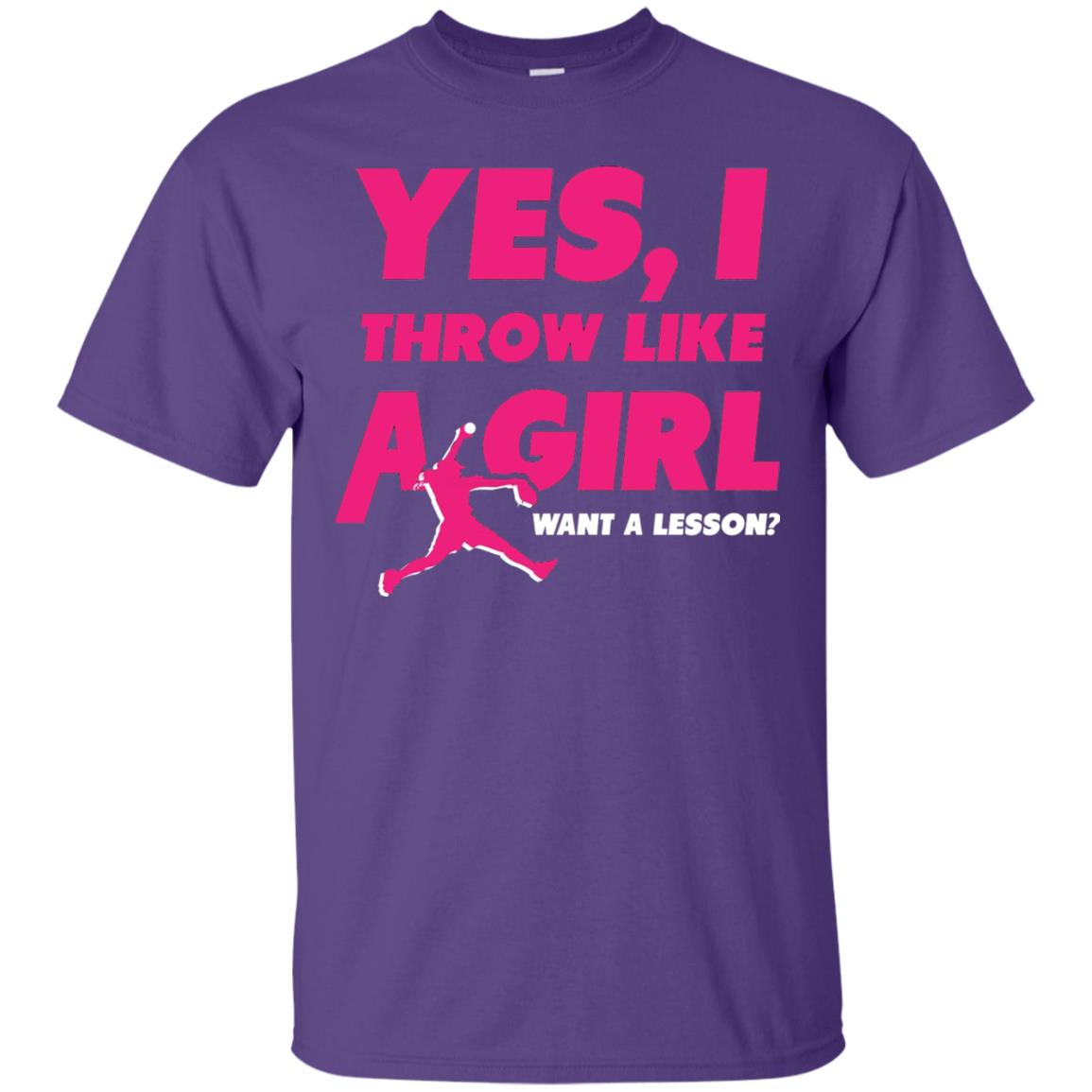 Softball Girl Shirt Throw Like A Girl Purple