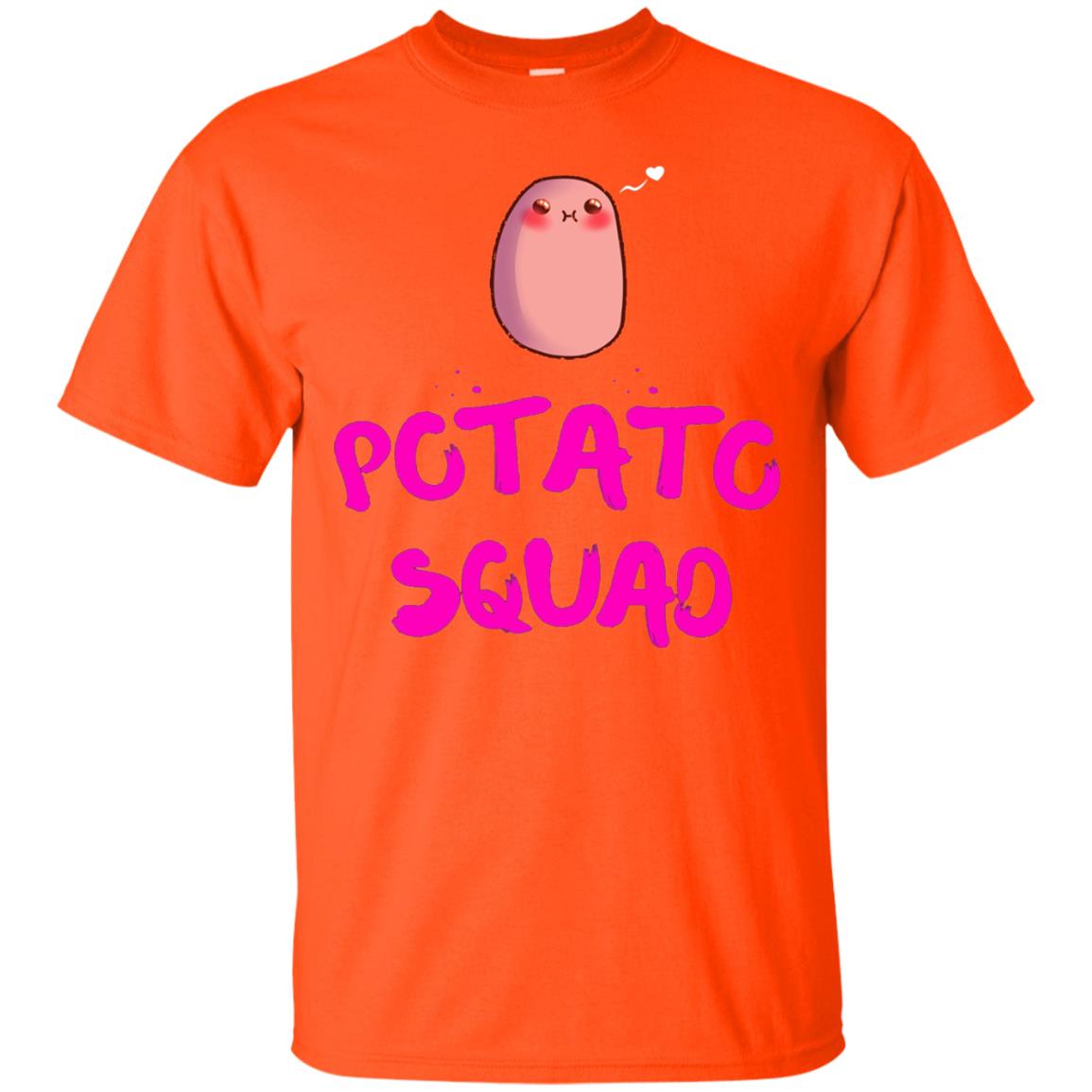 Cute Potato Squad T-shirt I Love Potato Orange