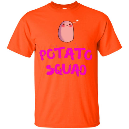 Cute Potato Squad T-shirt I Love Potato Orange