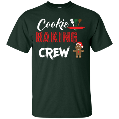 Christmas T-Shirt Cookie Baking Crew Forest Green