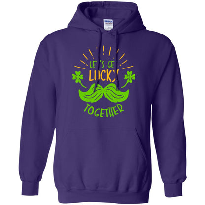 Saint Patrick's Day T-shirt Let's Get Lucky Together Purple