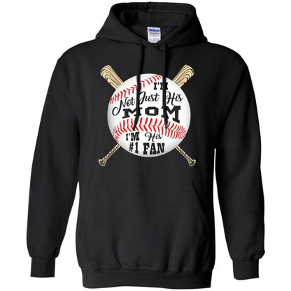 Baseball Mom Shirt Im Not Just His Mom Fan Black