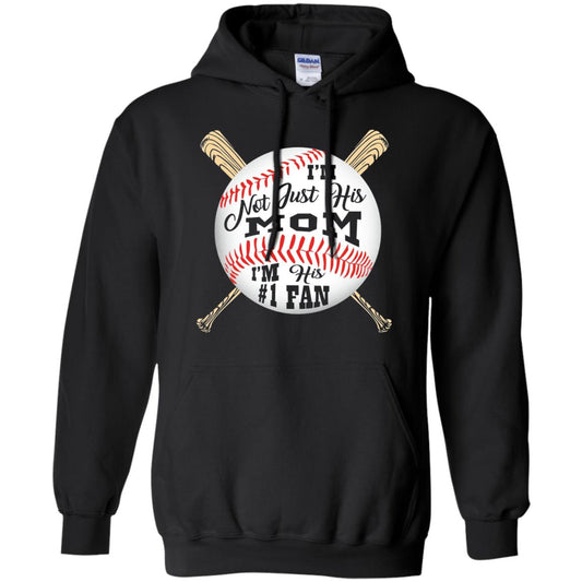 Baseball Mom Shirt Im Not Just His Mom Fan Black