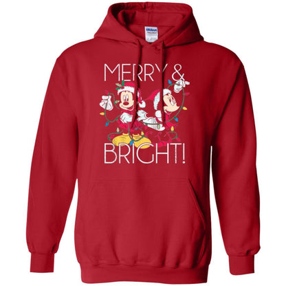 Disney Mickey Mouse T-shirt Merry And Bright Christmas Red