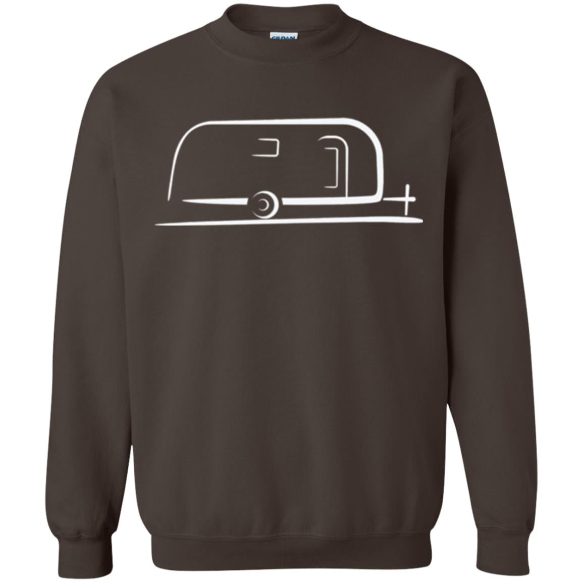 Vintage Airstream Style Streamlined Trailer T-shirt Dark Chocolate