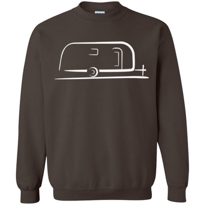 Vintage Airstream Style Streamlined Trailer T-shirt Dark Chocolate