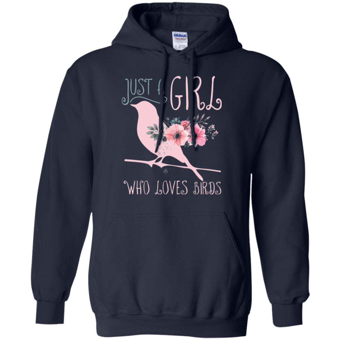 Birds T-shirt Just A Girl Who Loves Birds Navy