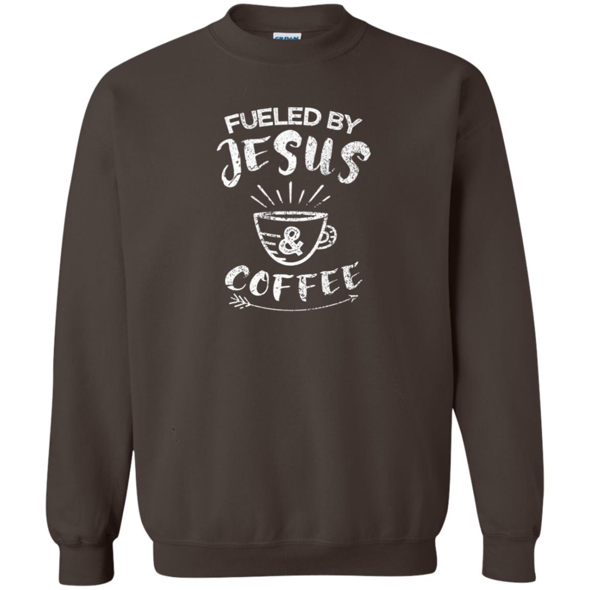 Fueled By Jesus And Coffee Coffee Lover T-shirt Dark Chocolate