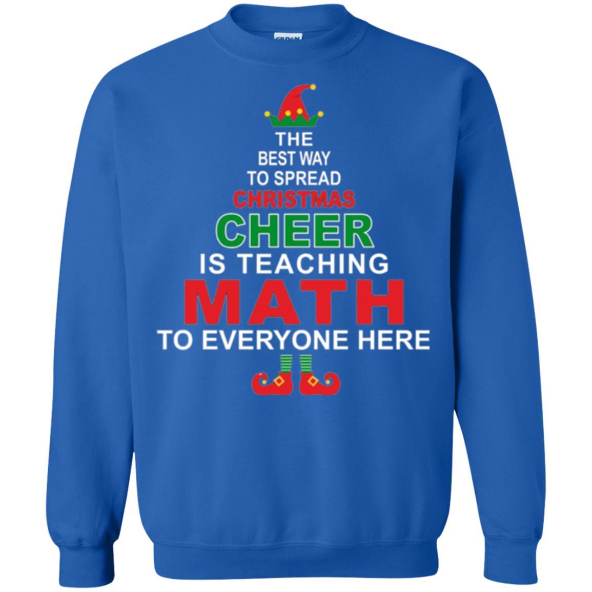 Elf Christmas T-shirt Math Teacher Christmas T-shirt Royal