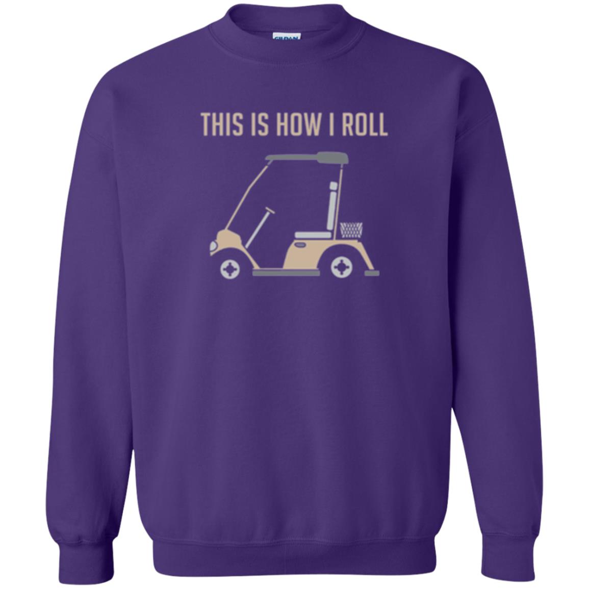 Funny Golfers T-shirt This Is How I Roll Golf Cart Purple